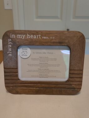 Always In My Heart Wooden Photo Frame - Brown